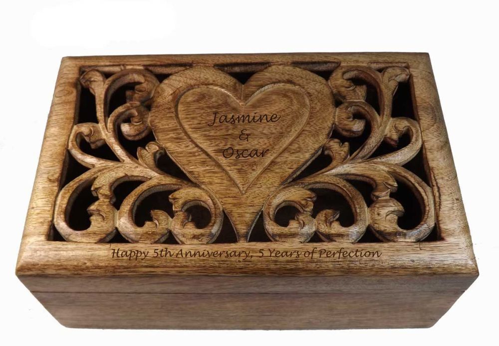 Personalized Heart Music Box, Heart Love You Music Box, Custom Heart Traditional store Wood Music Box, 5 Year Anniversary, wedding gift,engagement