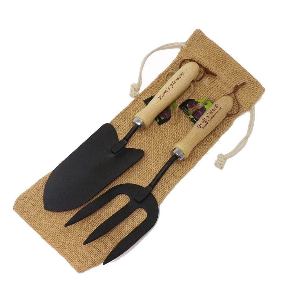 Garden fork and store trowel gift set